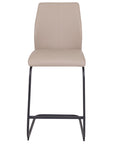Cabra - Taupe Faux Leather And Metal Counter Height Bar Stool