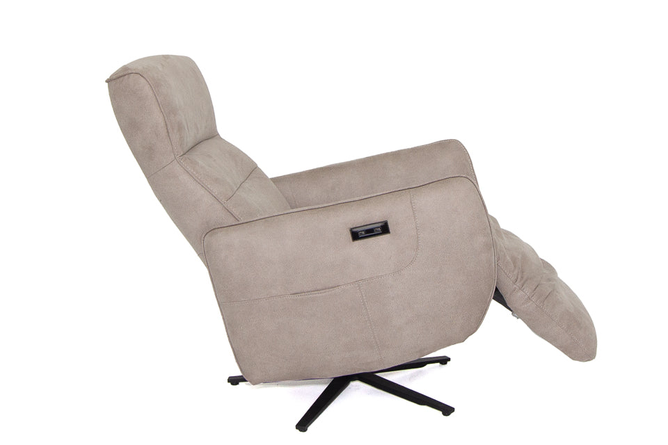 Capri - Fabric Battery Operated Tv Recliner Chair With Swival Operation