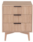 Caragh - Oak 3 Drawer Bedside Locker