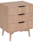 Caragh - Oak 3 Drawer Bedside Locker