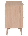 Caragh - Oak 3 Drawer Bedside Locker