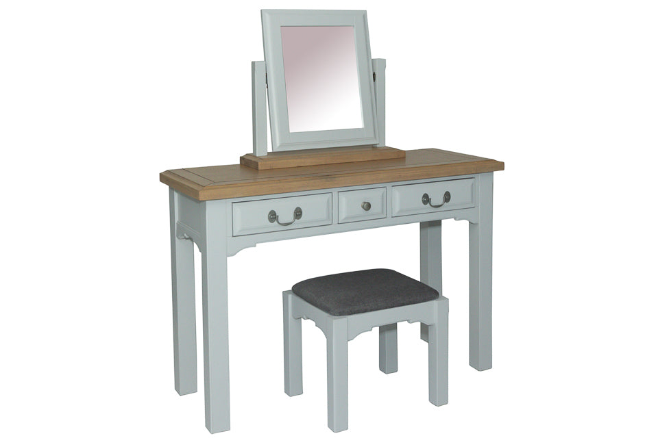 Casino - Grey And Oak Dressing Table, Mirror And Stool