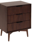Dalkey - Walnut 3 Drawer Bedside Locker