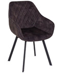 Edel - Grey Fabric And Metal Dining Chair