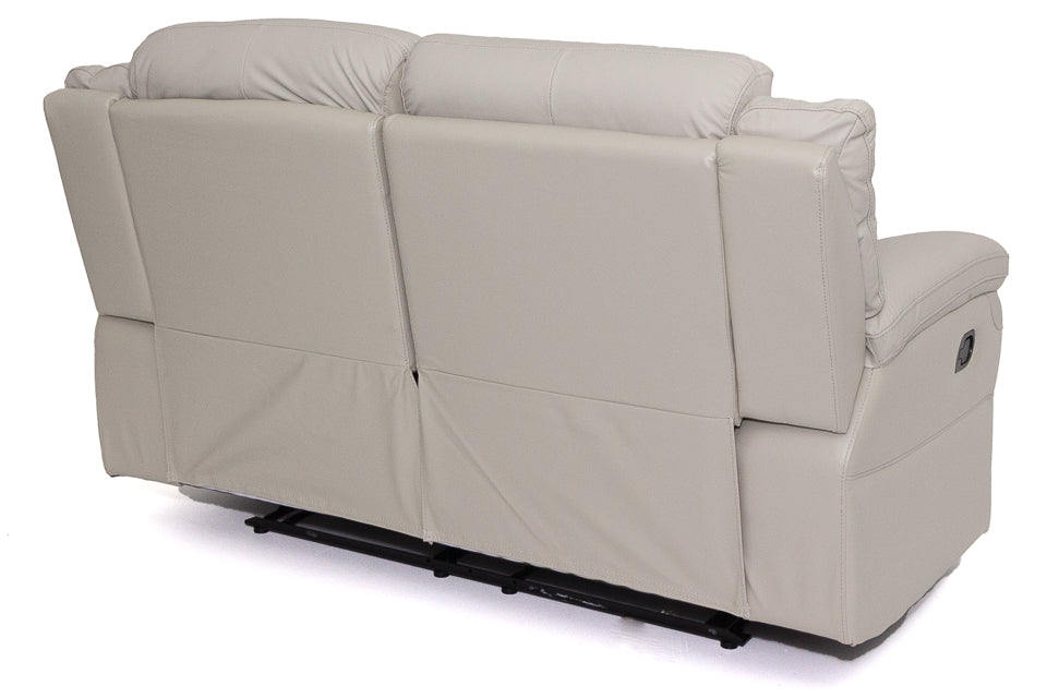 Elon - Cream Leather 2 Seater Recliner Sofa