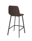 Faro - Taupe Faux Leather Counter Height Bar Stool