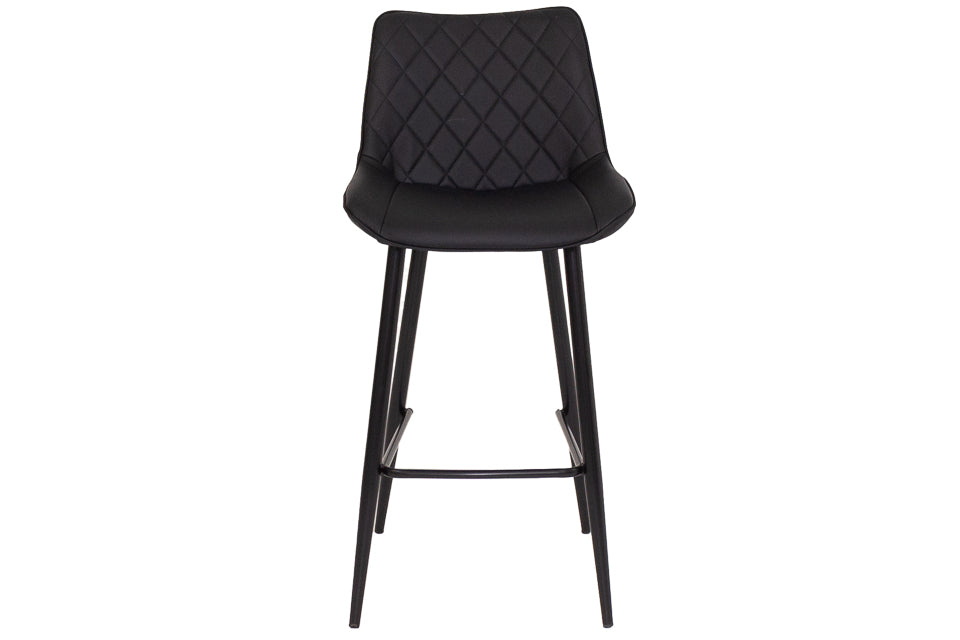 Finley - Black Faux Leather Bar Stool