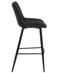 Finley - Black Faux Leather Bar Stool