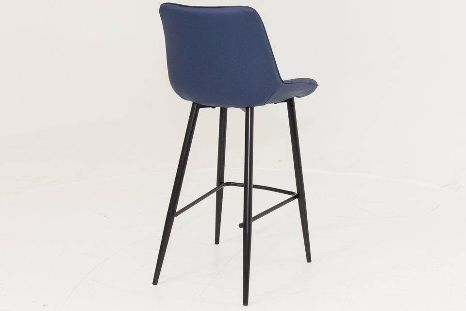 Finley - Blue Faux Leather Bar Stool