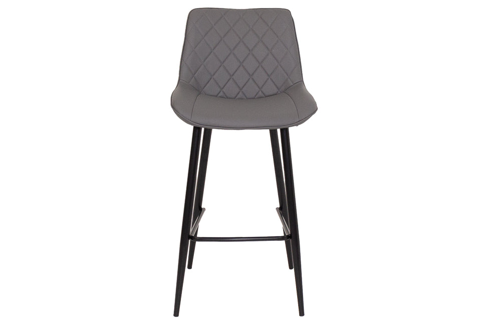 Finley - Grey Faux Leather Bar Stool