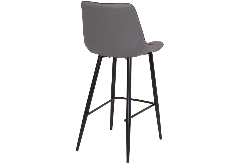 Finley - Grey Faux Leather Bar Stool