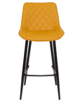 Finley - Yellow Faux Leather Bar Stool