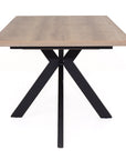 Gamma - Oak Heat Resisitant Extension Dining Table 140-180Cm