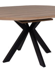 Gamma - Oak Heat Resisitant Round Dining Table 120-160Cm