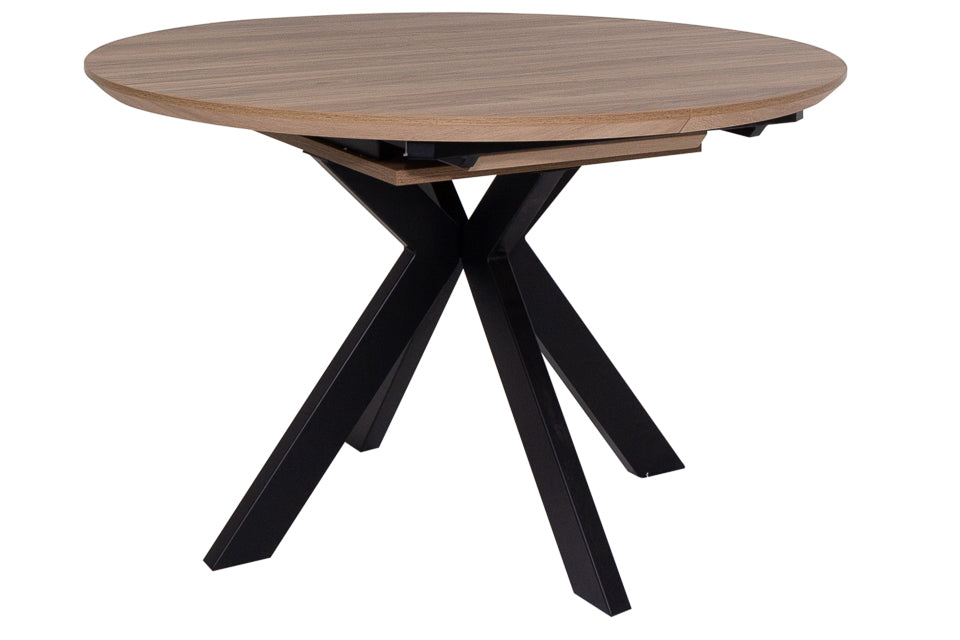 Gamma - Oak Heat Resisitant Round Dining Table 120-160Cm