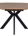 Gamma - Oak Heat Resisitant Round Dining Table 120-160Cm
