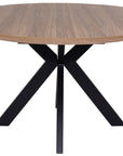 Gamma - Oak Heat Resisitant Round Dining Table 120-160Cm