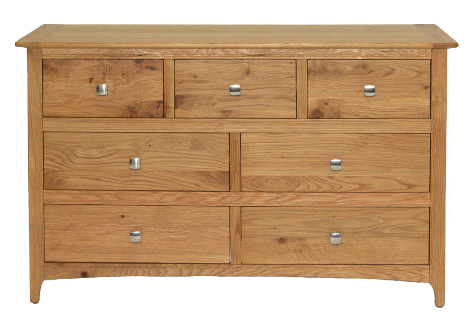 Harrison - Oak 5 Drawer Dresser Chest