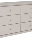Hugo - Taupe 6 Drawer Dresser Chest