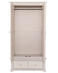 Hugo - Taupe 2 Door  Wardrobe With Drawers