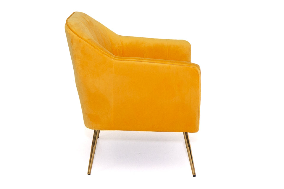 Imogen - Yellow Fabric Accent Armchair