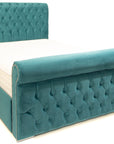 Jennifer - Teal Fabric 5Ft King Bed Frame