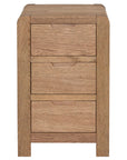 Jersey - Oak 3 Drawer Bedside Locker