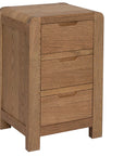 Jersey - Oak 3 Drawer Bedside Locker