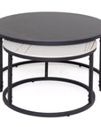Keelin - Black And White Pura Stone Set Of 2 Coffee Table