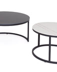 Keelin - Black And White Pura Stone Set Of 2 Coffee Table