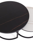 Keelin - Black And White Pura Stone Set Of 2 Coffee Table