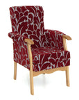 Kells red floral Fabric Armchair