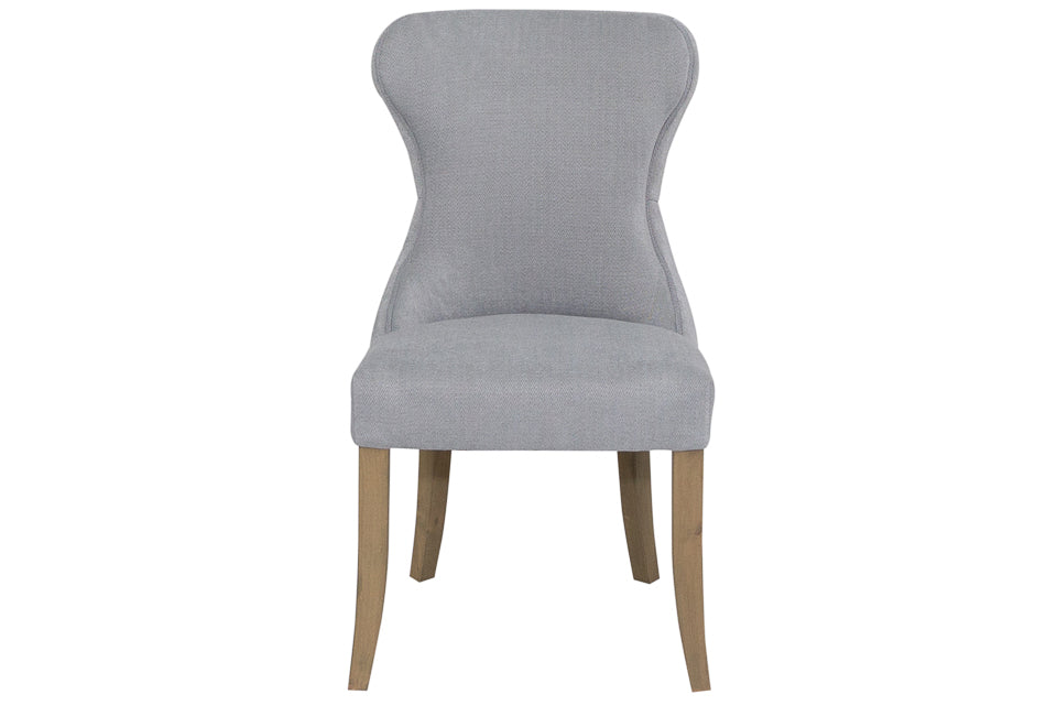 Levi - Grey Fabric And Wood Dining Chair