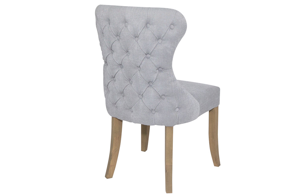 Levi - Grey Fabric And Wood Dining Chair