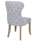 Levi - Grey Fabric And Wood Dining Chair