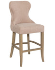 Levi - Cream Fabric And Wood Counter Height Bar Stool