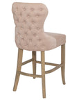 Levi - Cream Fabric And Wood Counter Height Bar Stool