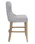 Levi - Grey Fabric And Wood Counter Height Bar Stool