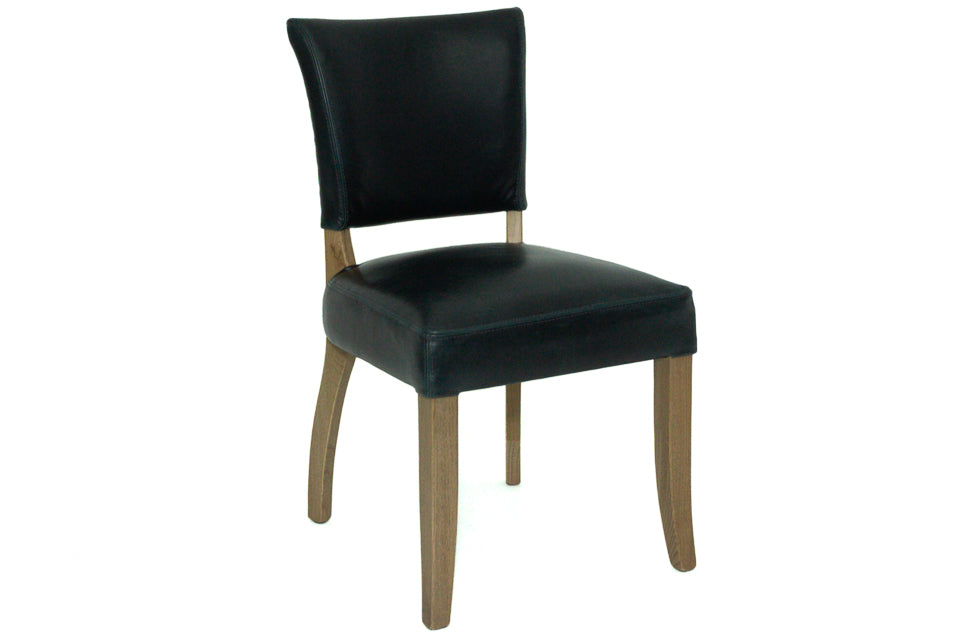 Limerick - Blue Leather Dining Chair