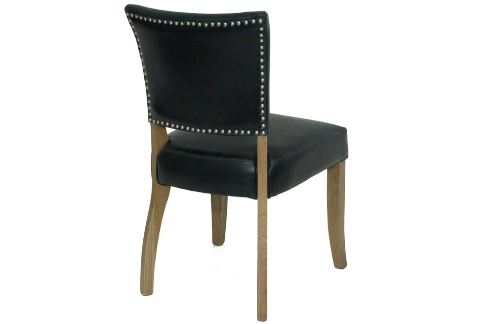 Limerick - Blue Leather Dining Chair