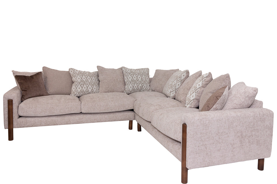 Lincoln - Grey Fabric Corner Sofa