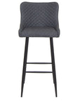 Lucena - Grey Faux Leather Bar Stool