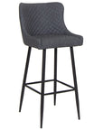 Lucena - Grey Faux Leather Bar Stool