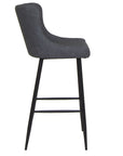 Lucena - Grey Faux Leather Bar Stool
