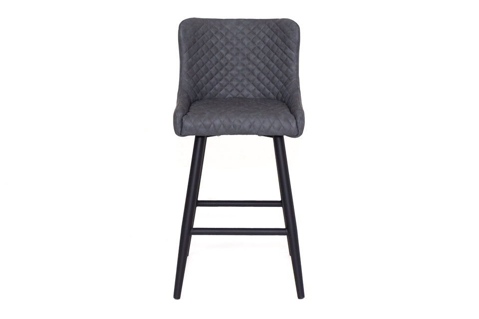 Lucena - Grey Faux Leather Counter Height Bar Stool