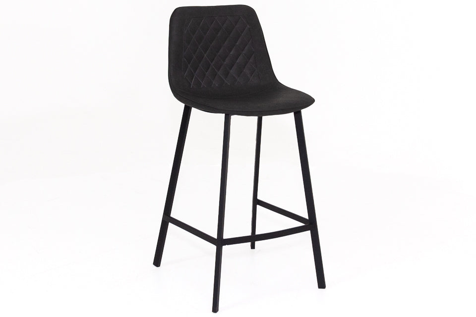 Lucan - Grey Faux Leather Bar Stool