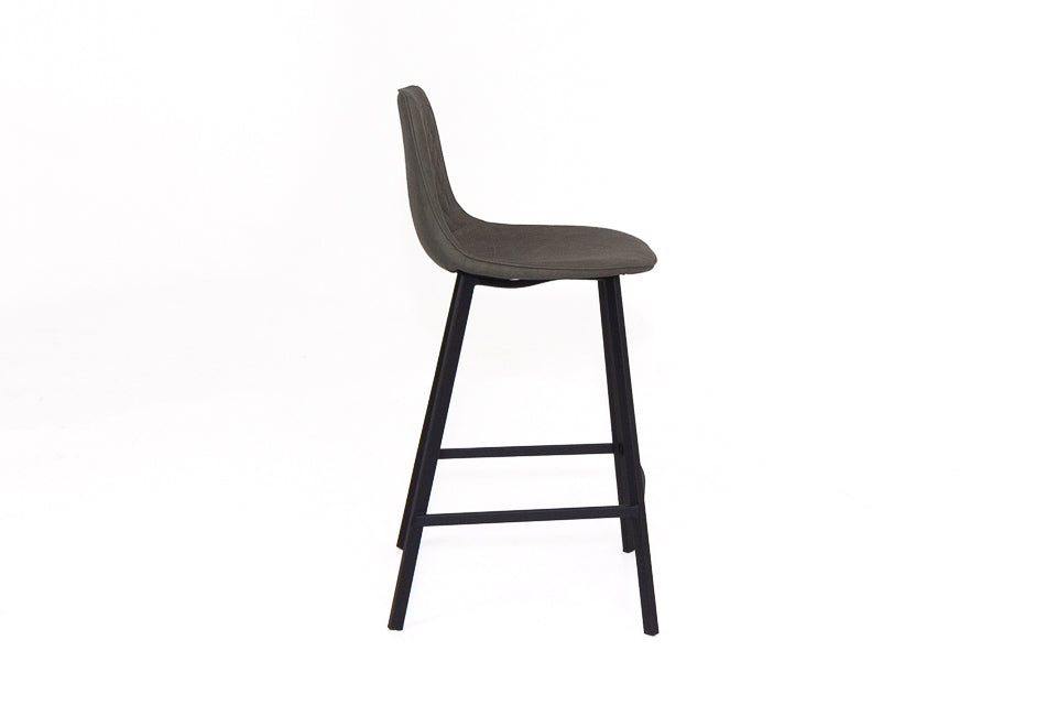 Lucan - Taupe Faux Leather Bar Stool