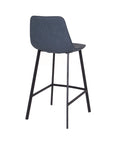Lucan - Blue Faux Leather Bar Stool