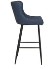 Martos - Blue Faux Leather Bar Stool