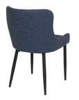 Martos - Blue Faux Leather Dining Chair